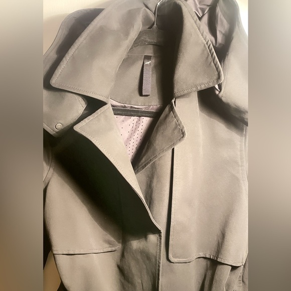 Lululemon Always There Black Short Trench outdoor  day 2 nite Coat Raw Linen 4 - Picture 4 of 5